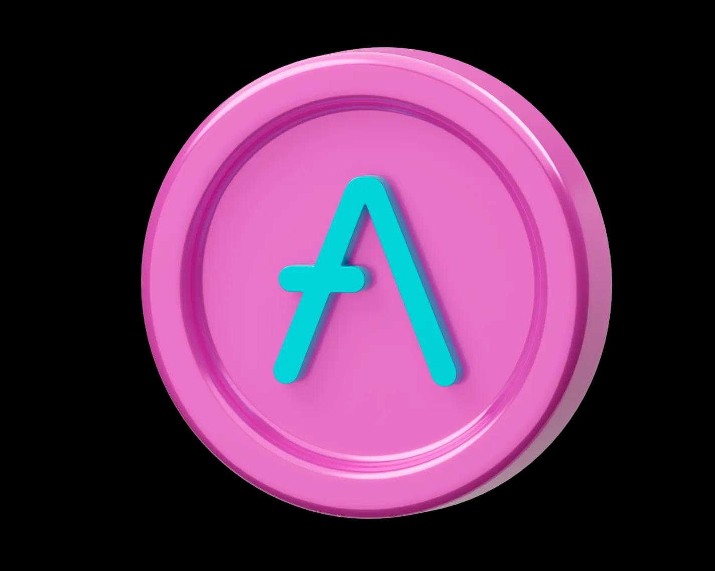 Aave 3D illustration